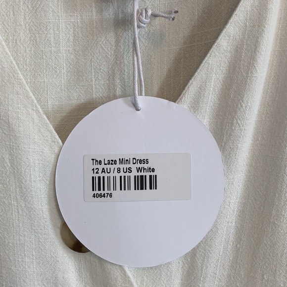 Princess Polly The Laze Mini Dress White Size 8 - Picture 14 of 14